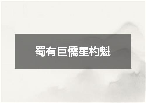 蜀有巨儒星杓魁