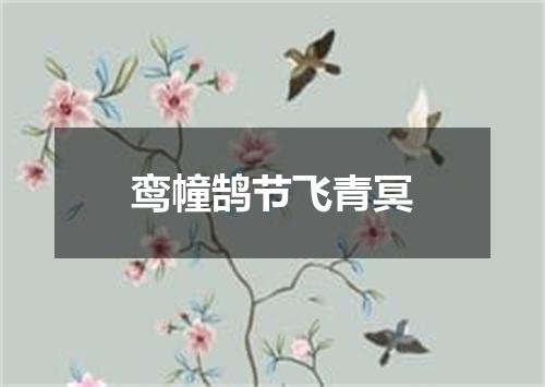 鸾幢鹄节飞青冥