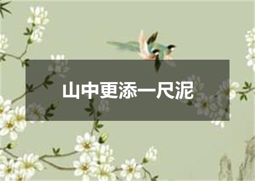 山中更添一尺泥