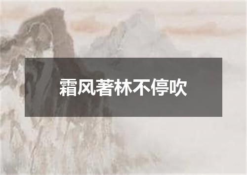 霜风著林不停吹