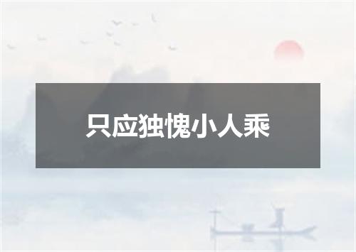 只应独愧小人乘