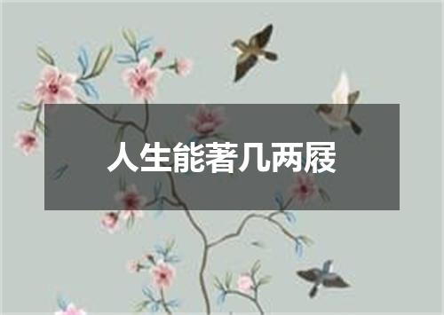 人生能著几两屐