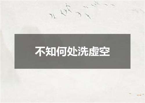 不知何处洗虚空