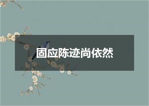 固应陈迹尚依然