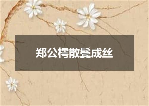 郑公樗散鬓成丝