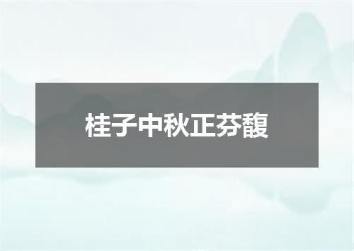 桂子中秋正芬馥
