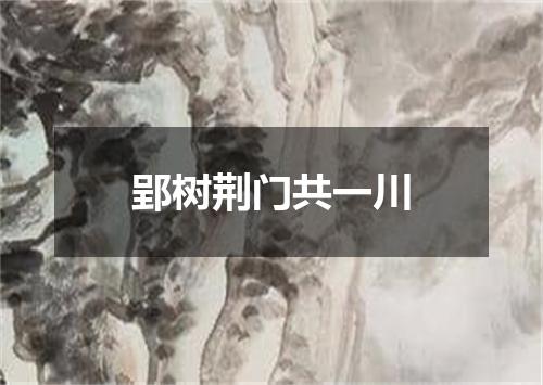 郢树荆门共一川