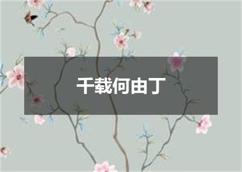千载何由丁