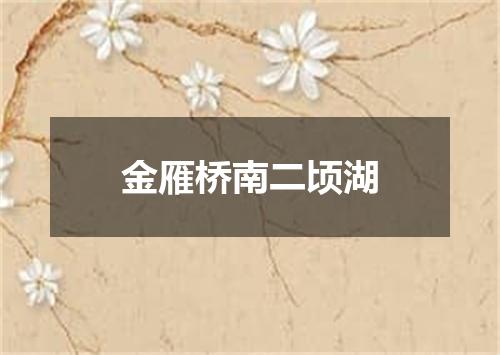金雁桥南二顷湖