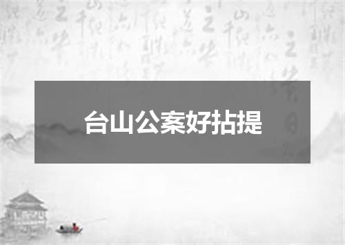 台山公案好拈提
