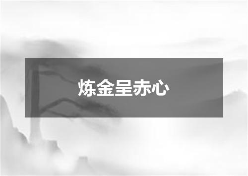 炼金呈赤心