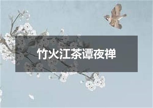 竹火江茶谭夜禅