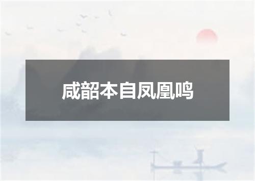 咸韶本自凤凰鸣