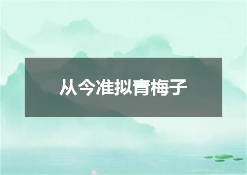从今准拟青梅子