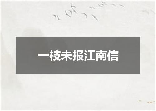 一枝未报江南信