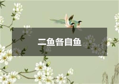 二鱼各自鱼