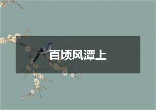 百顷风潭上