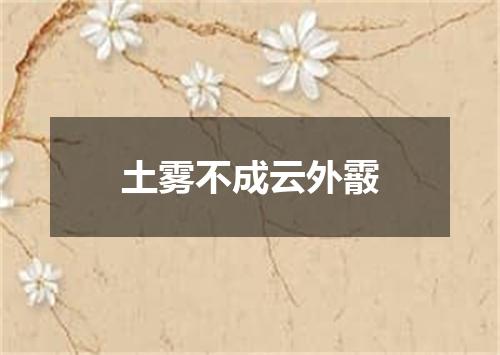 土雾不成云外霰