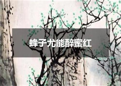 蜂子尤能醉蜜红
