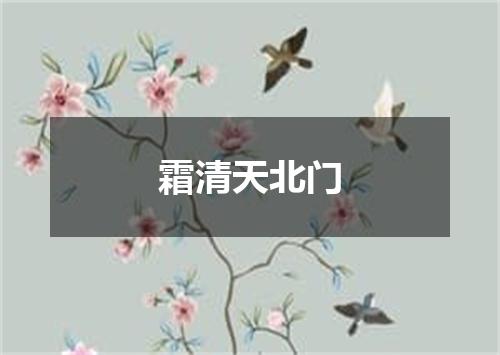 霜清天北门