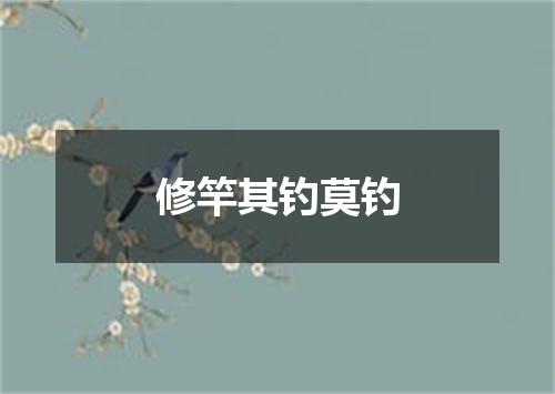 修竿其钓莫钓