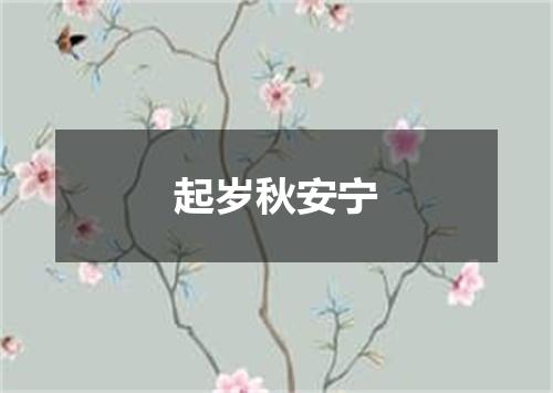 起岁秋安宁