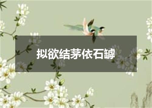 拟欲结茅依石罅