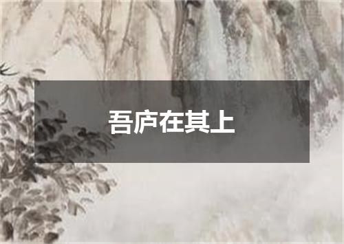 吾庐在其上