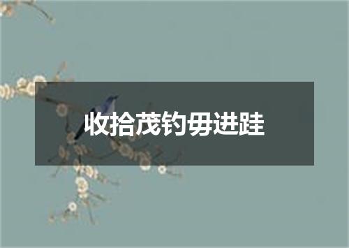 收拾茂钓毋进跬