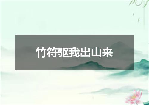 竹符驱我出山来