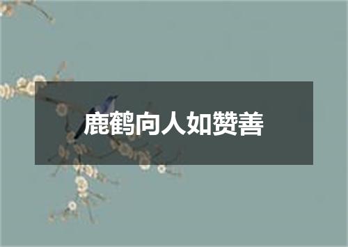 鹿鹤向人如赞善