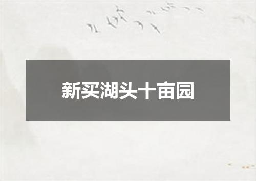新买湖头十亩园
