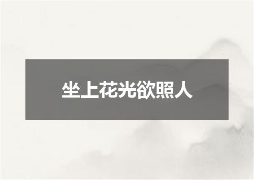 坐上花光欲照人