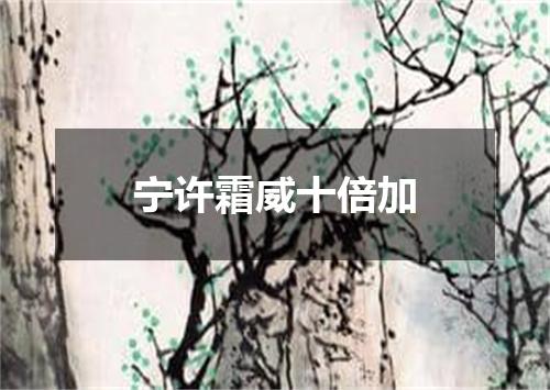 宁许霜威十倍加
