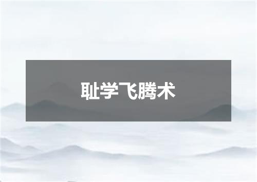 耻学飞腾术