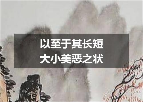 以至于其长短大小美恶之状