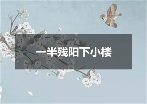 一半残阳下小楼