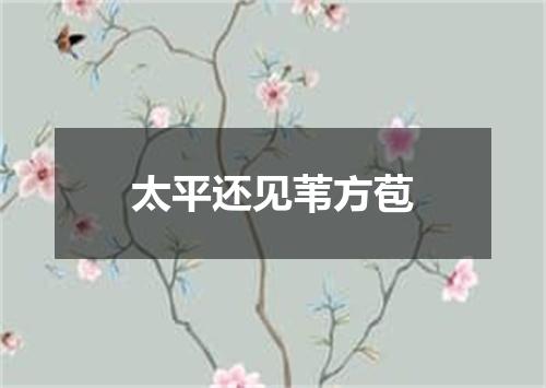 太平还见苇方苞