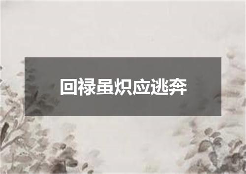 回禄虽炽应逃奔