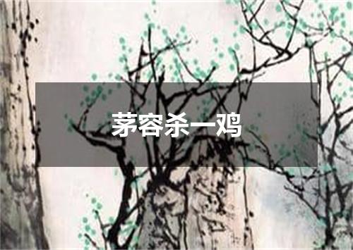 茅容杀一鸡