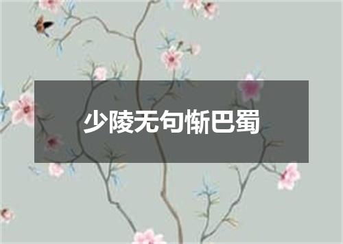 少陵无句惭巴蜀