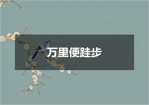 万里便跬步