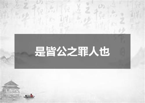 是皆公之罪人也