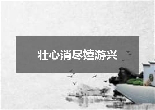 壮心消尽嬉游兴