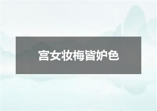 宫女妆梅皆妒色