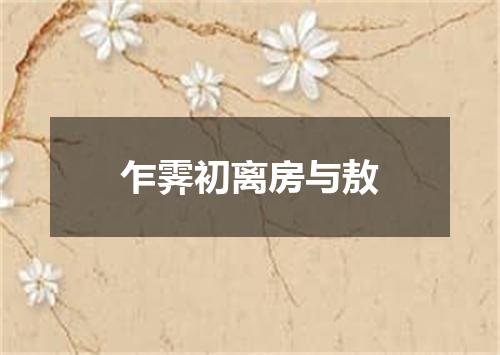 乍霁初离房与敖