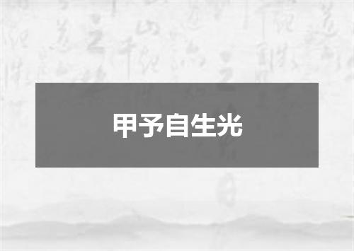 甲予自生光