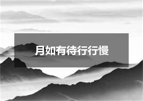月如有待行行慢