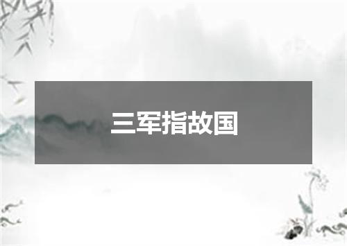 三军指故国