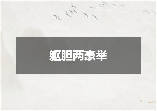 躯胆两豪举